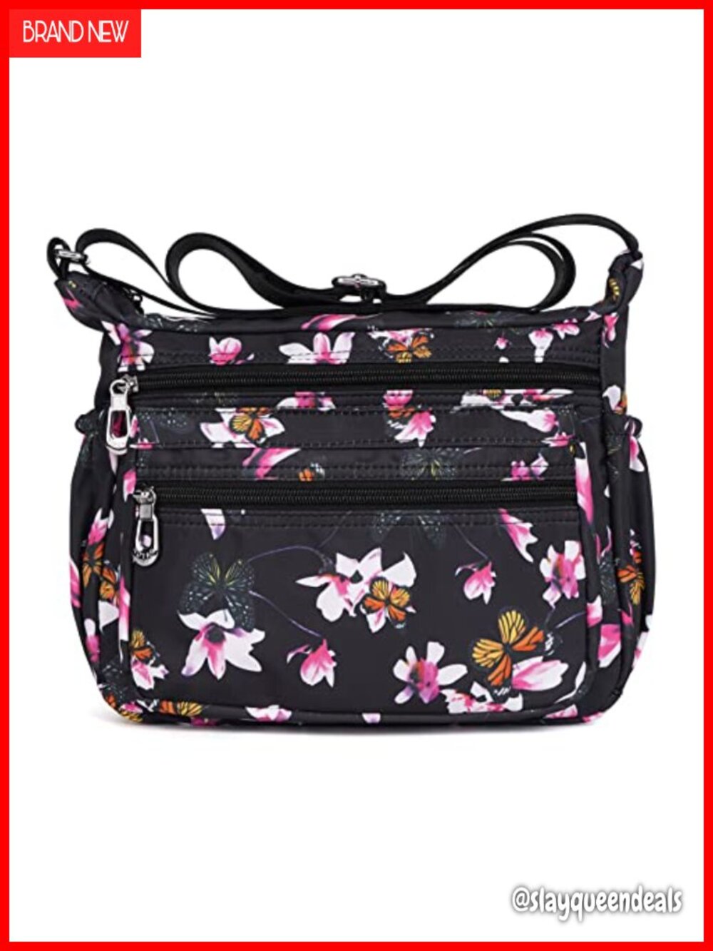 Water Resistant Nylon Crossbody Bag Lightweight Messenger Purse